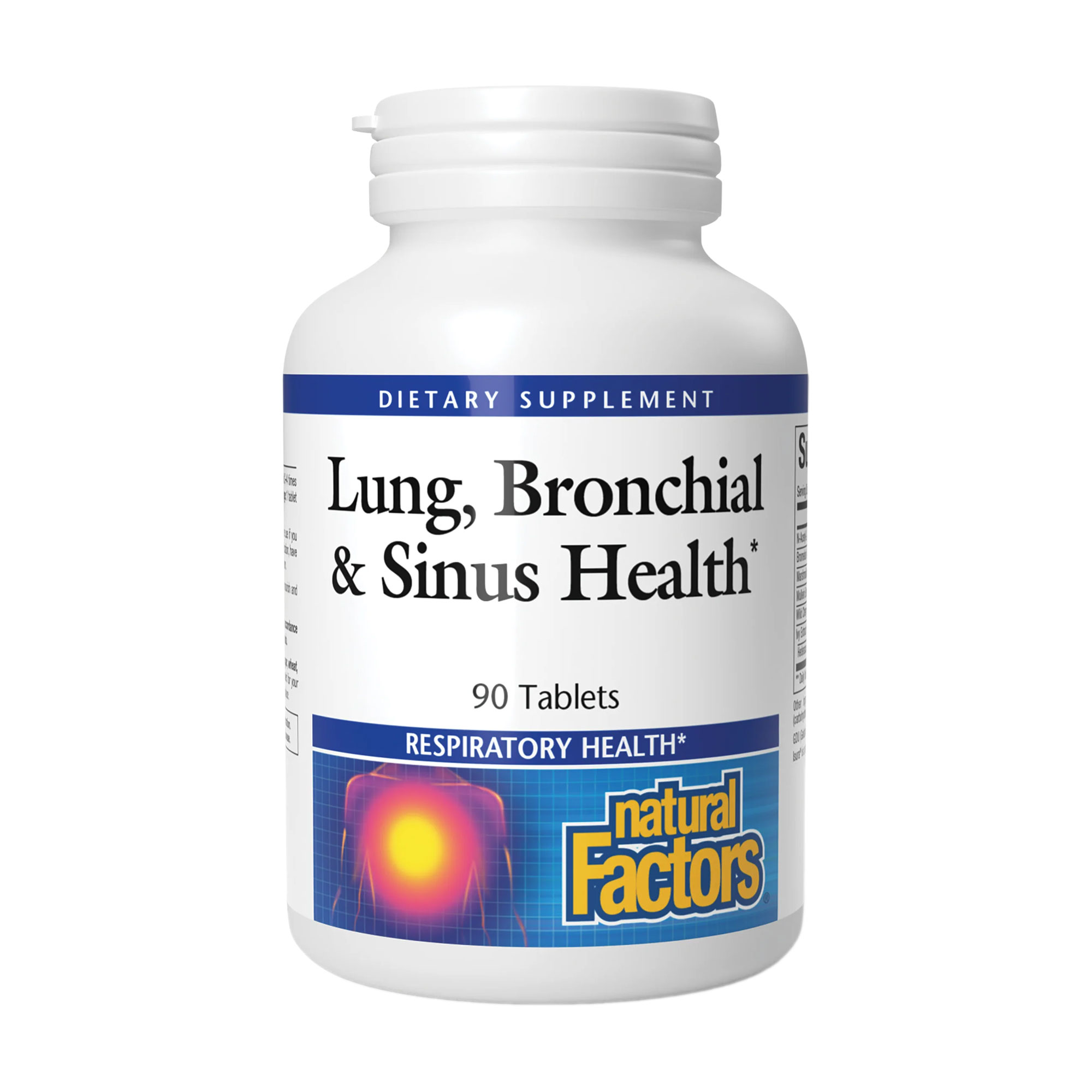 

Комплекс Здоров'я дихальних шляхів Natural Factors Lung, Bronchial & Sinus Health, 90 таблеток