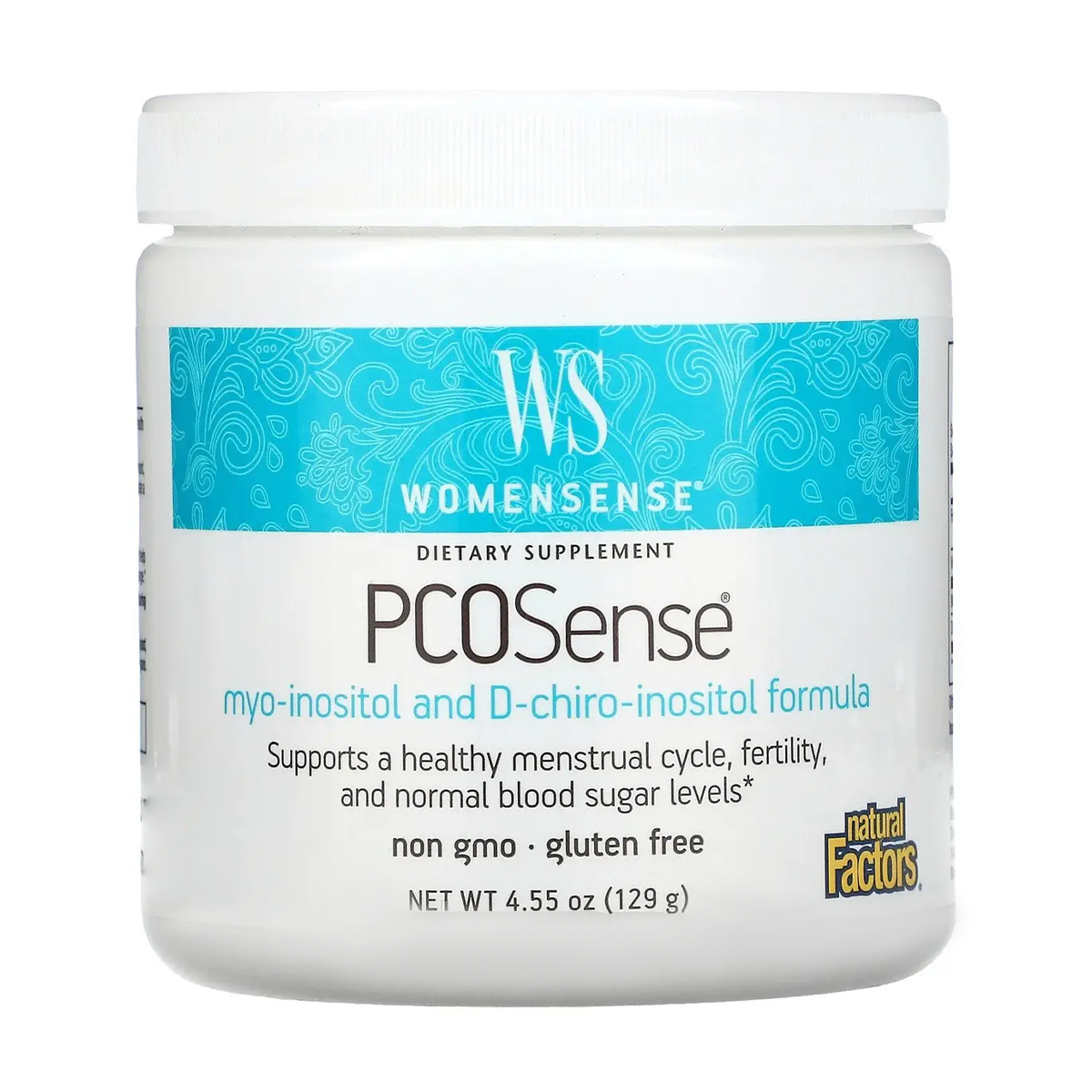 

Підтримка жіночого здоров'я Natural Factors Womensense, PCOSense, 129 г