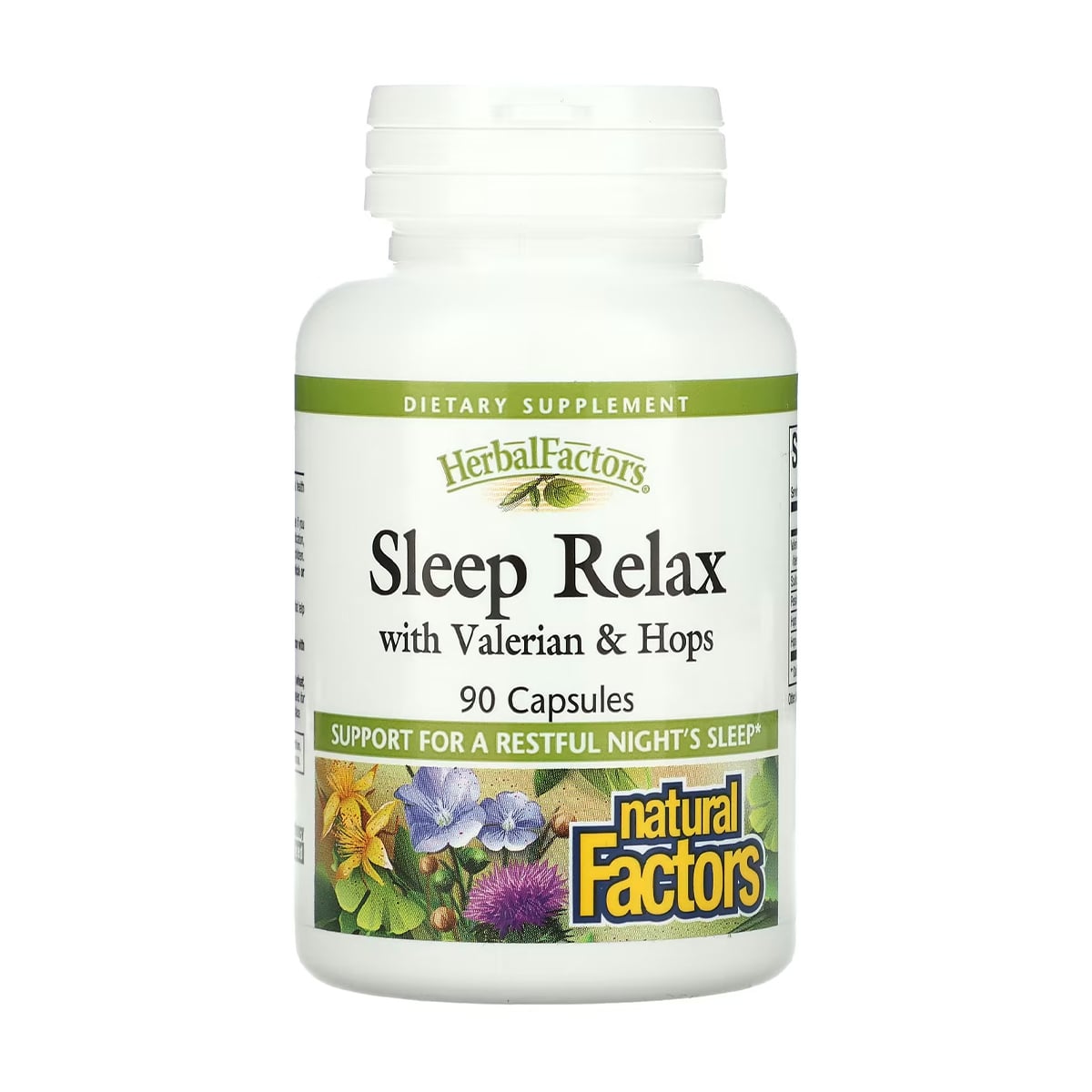 

Сон та розслаблення з валеріаною та хмелем Natural Factors Sleep Relax with Valerian&Hops, 90 капсул