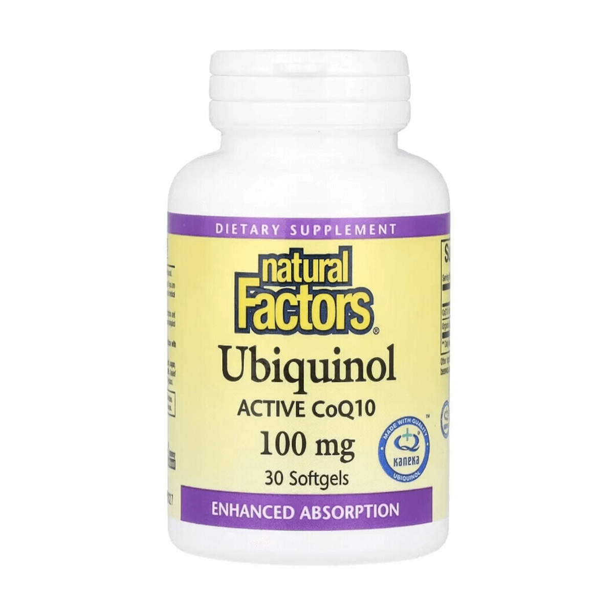 

Убіхінол з активним коензимом Q10 Natural Factors Ubiquinol Active CoQ10, 100 мг, 30 гелевих капсул