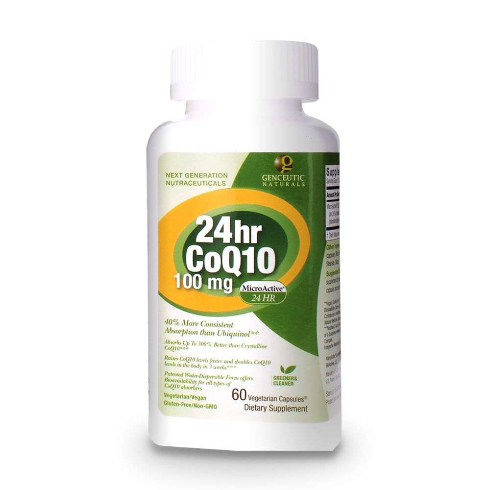 

Коензим Q10 Genceutic Naturals CoQ10, 100 мг, 60 вегетаріанських капсул
