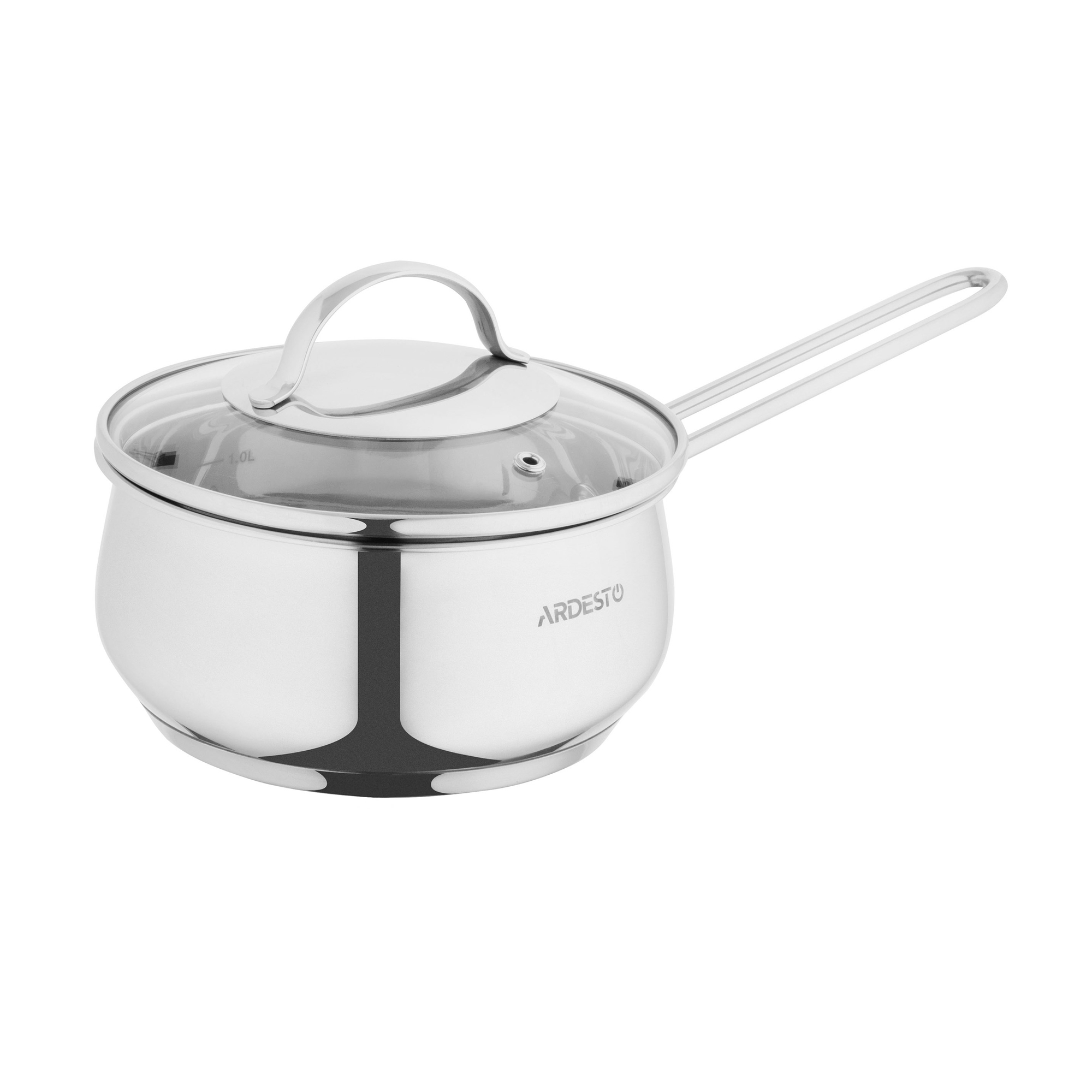 

Ківш Ardesto Gemini Liguria зі скляною кришкою, 1.8 л (AR4318GB)