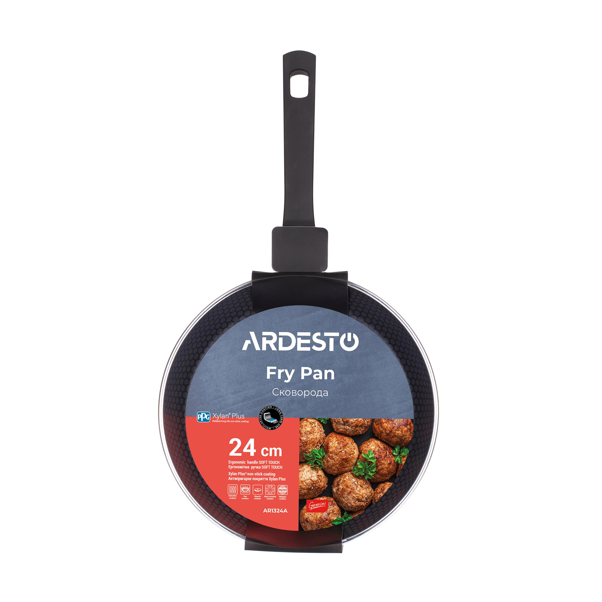 

Сковорода глибока Ardesto Gemini Salerno чорна, 24 см (AR1324A)