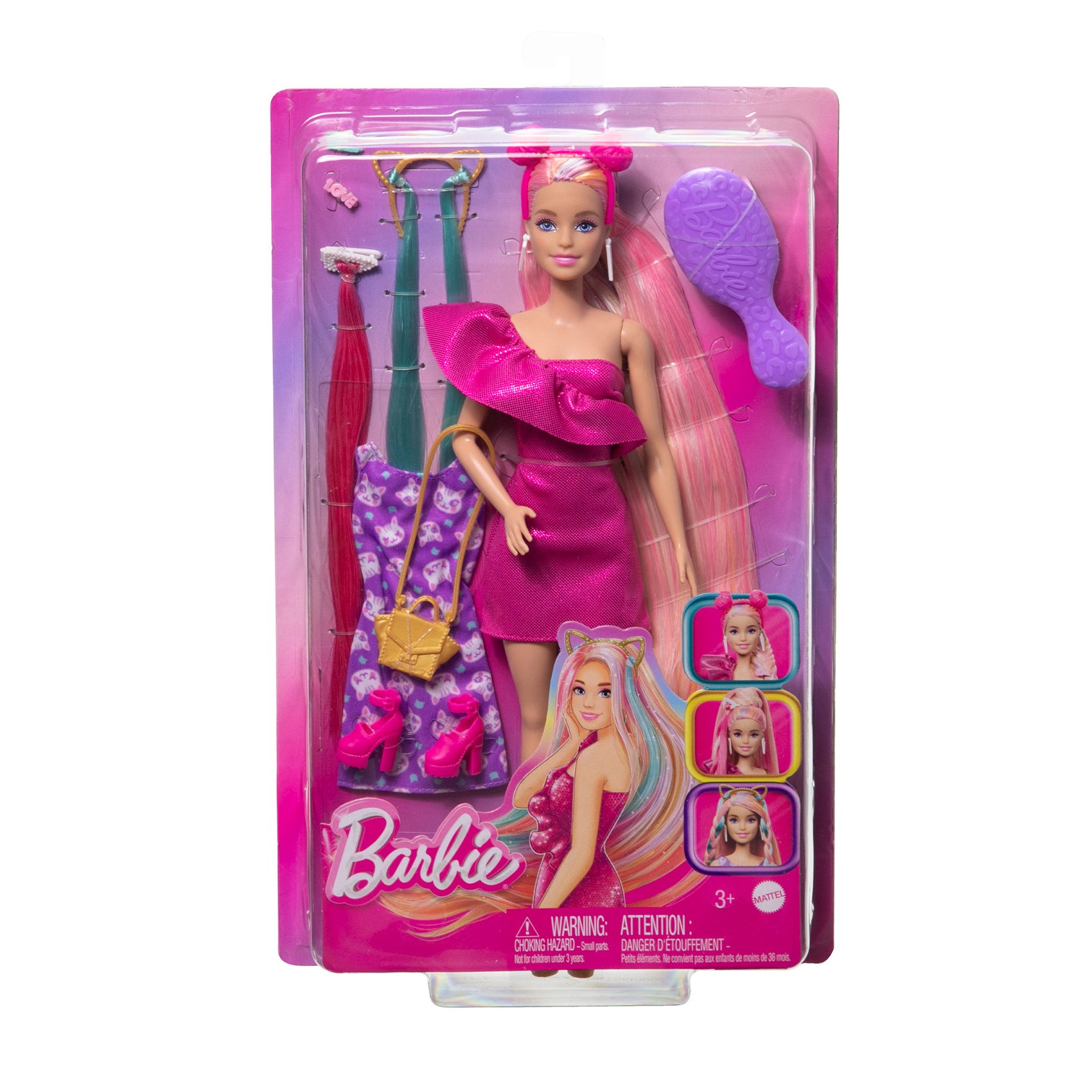 

Ігровий набір Barbie Дивовижні зачіски, від 3 років, 32.5*20.5*5.6 см, 14 предметів (JDC85)
