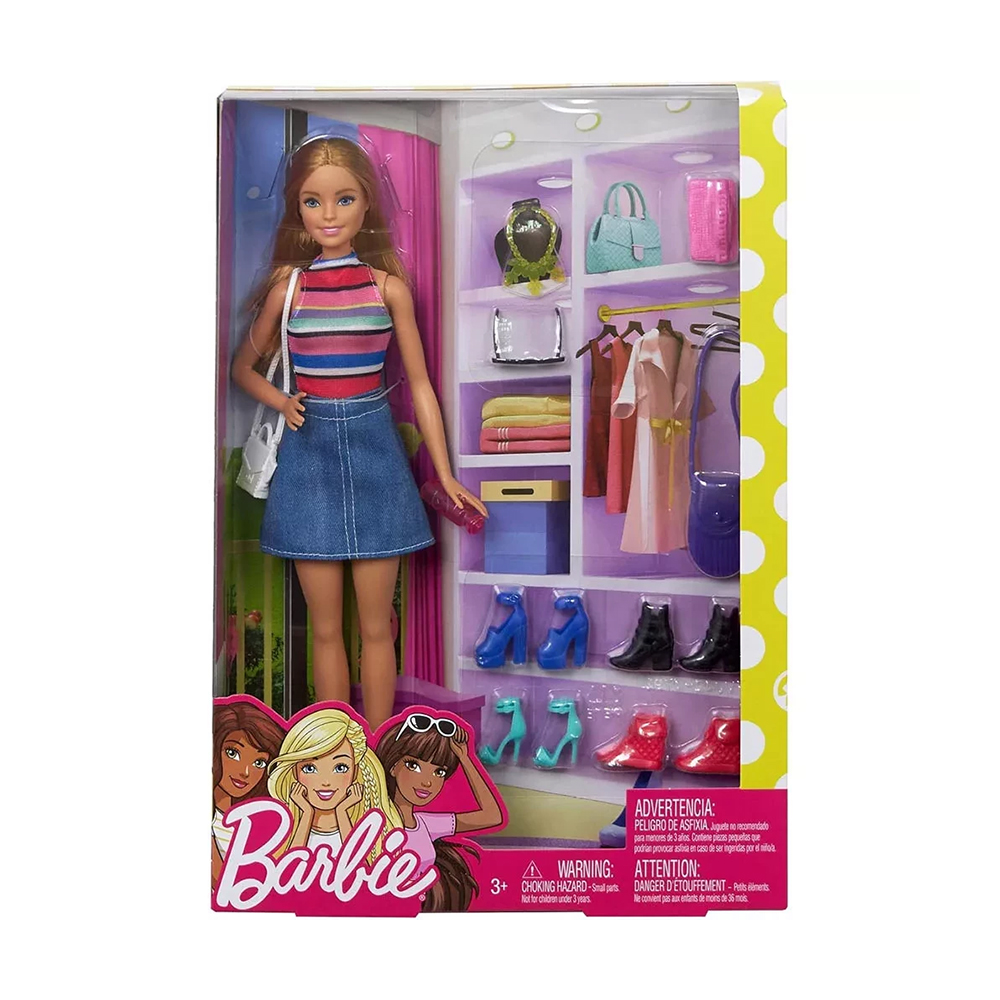 

Ігровий набір Barbie Модна колекція взуття, від 3 років, 32.5*23*5.9 см, 12 предметів (FVJ42)