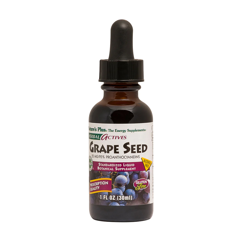 

Екстракт виноградних кісточок NaturesPlus Herbal Actives Grape Seed 25 мг, в краплях, 30 мл