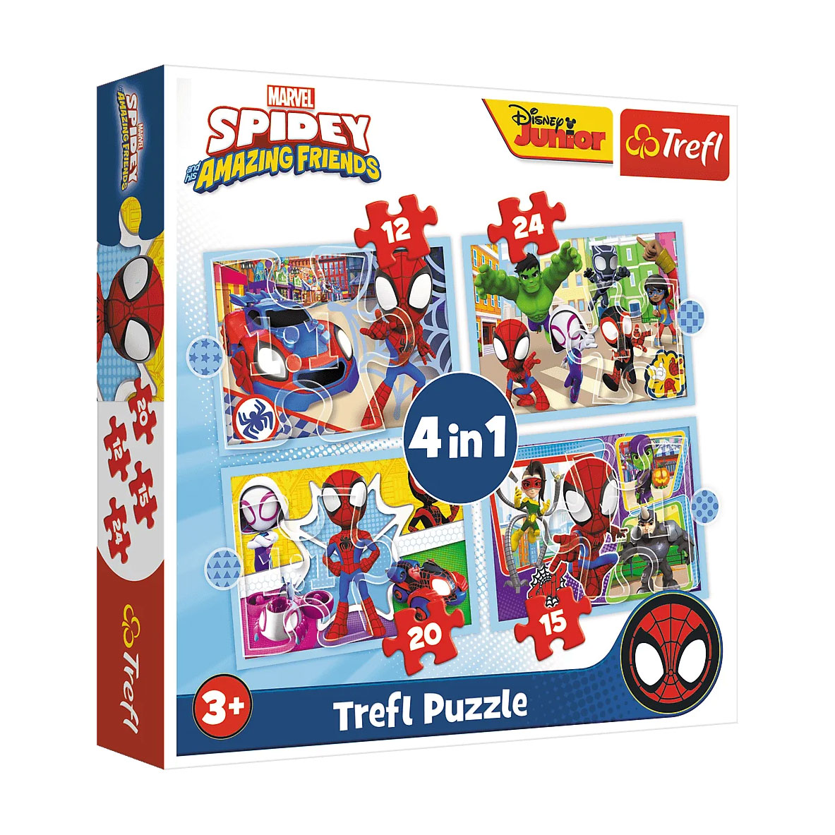 

Пазли 4 в 1 Trefl Marvel Spiday's Team, 28.5*20.5 см, від 3 років, 71 елемент (34611)