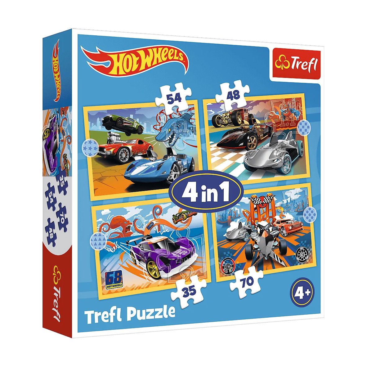 

Пазли 4 в 1 Trefl Hot Wheels Супер авто, 28.5*20.5 см, від 4 років, 207 елементів (34627)