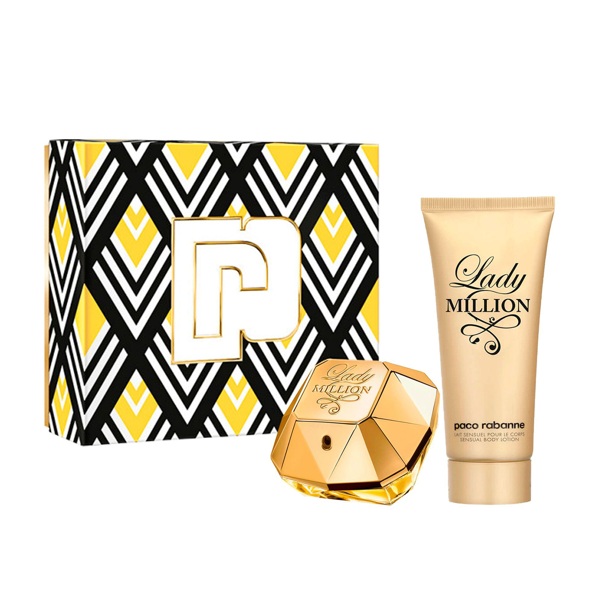 

Парфумований набір жіночий Rabanne Ladies Lady Million Gift Set (парфумована вода, 80 мл + лосьйон для тіла, 100 мл)