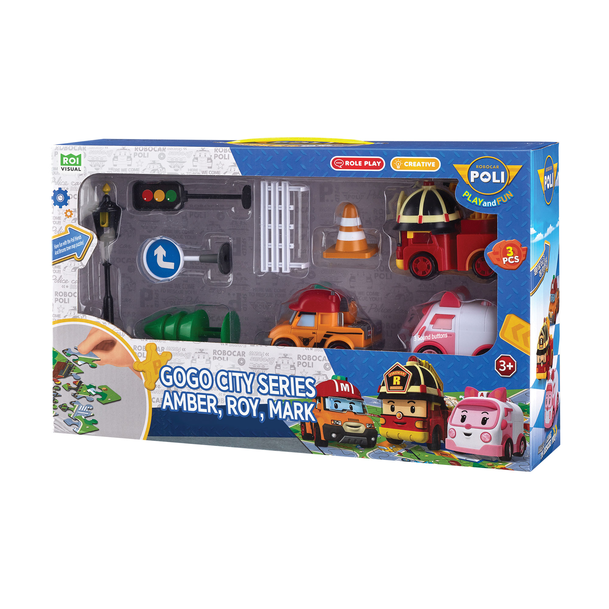 

Ігровий набір Robocar Poli GoGo Міська серія Ембер, Рой та Марк, від 3 років (ZR-913)