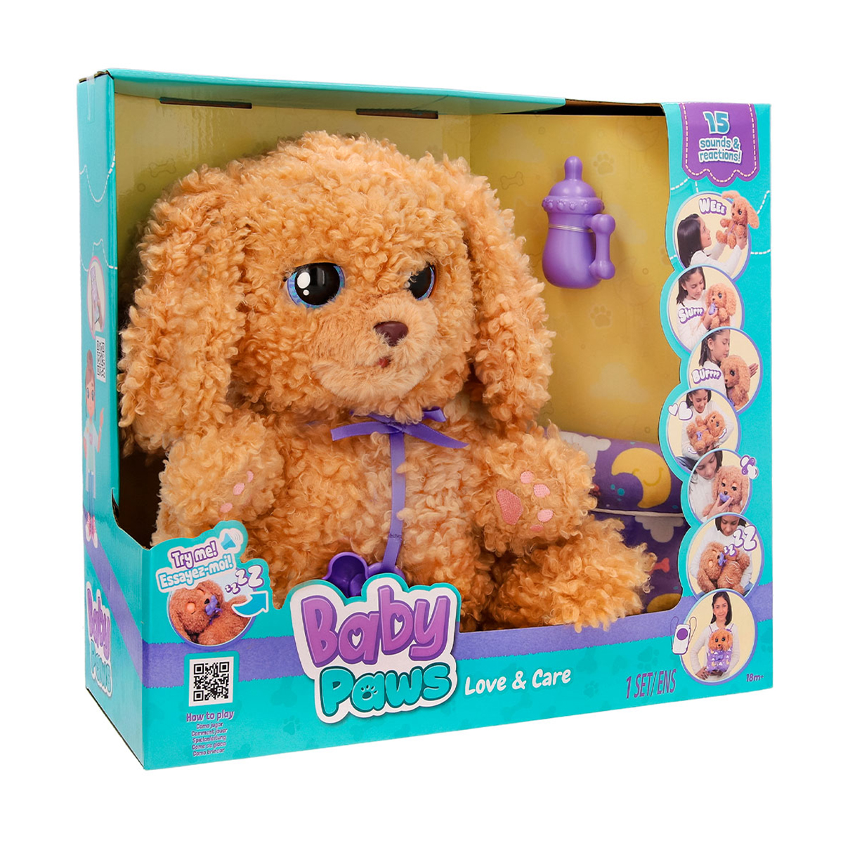 

Інтерактивна м'яка іграшка Baby Paws W2 Грайливе цуценя лабрадудля, від 1.5 років, 29 см (921153IM)