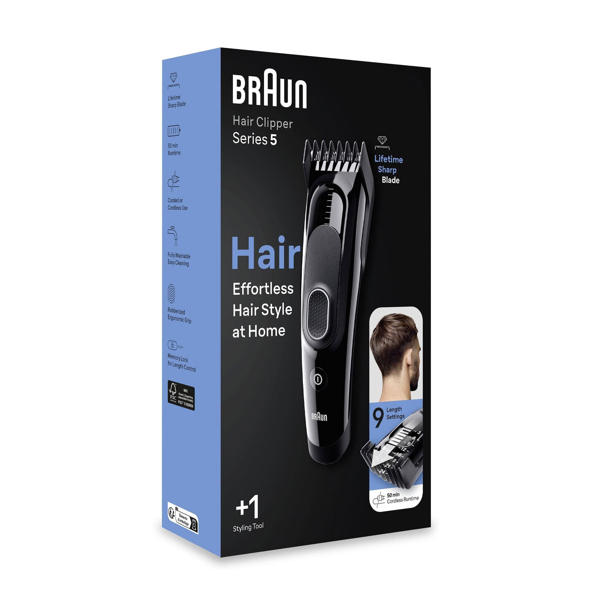 

Електрична машинка для стрижки волосся Braun Hair Clipper Series 5 HC5310 + 1 насадка