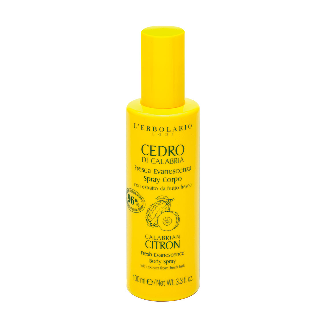 

Освіжальний спрей для тіла L'Erbolario Calabrian Citron Fresh Evanescence Body Spray Калабрійський цитрон, 100 мл