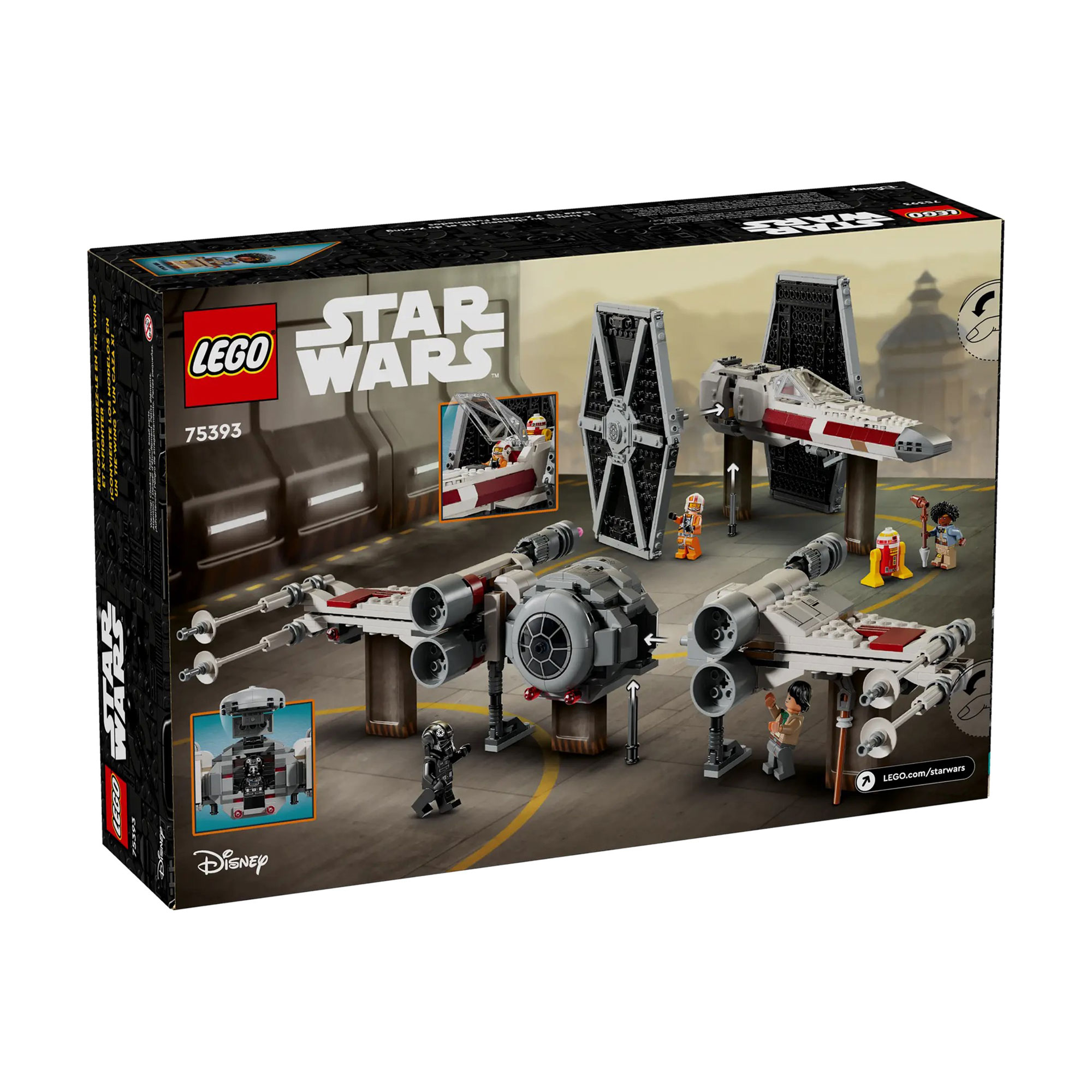 

Конструктор LEGO Star Wars Збірний пакет Винищувач TIE і Корабель X-Wing, 1063 деталей, від 9 років (75393)