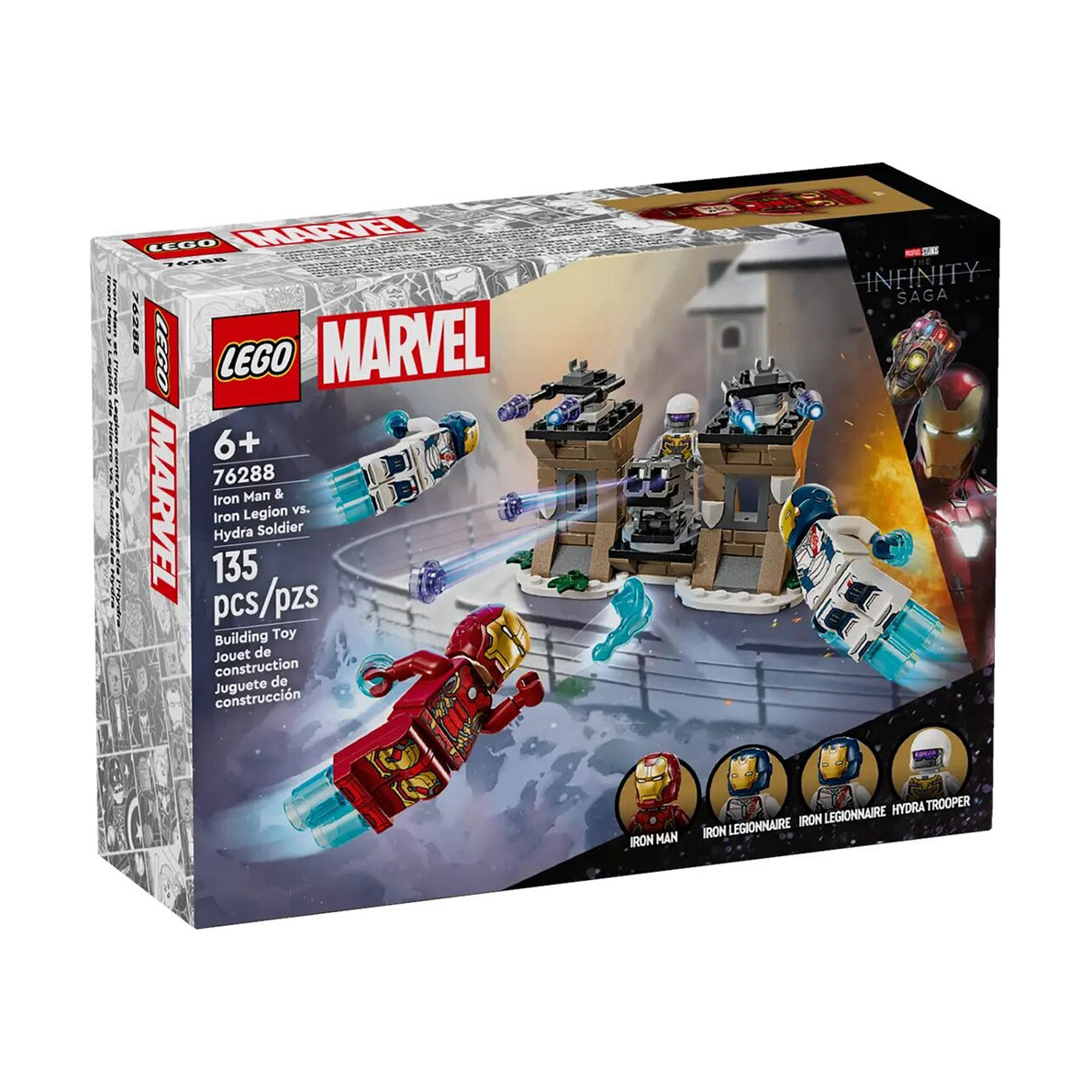 

Конструктор LEGO Marvel Залізна Людина і Залізний легіон проти солдата Гідри, 135 деталей, від 6 років (76288)