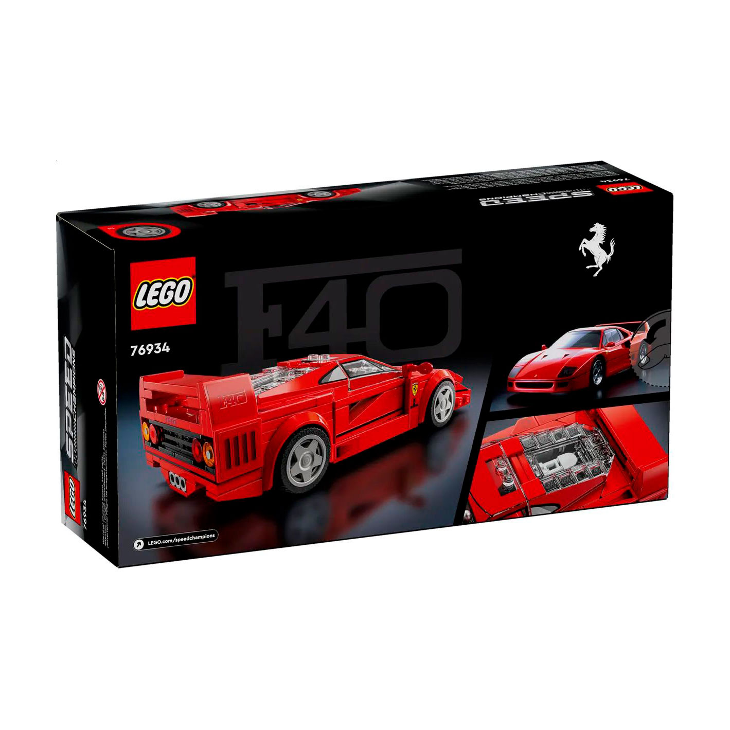 

Конструктор LEGO Speed Champions Суперкар Ferrari F40, 318 деталей, від 9 років (76934)