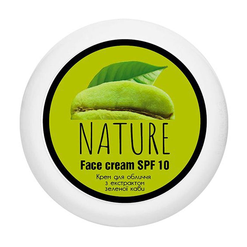 

Крем для обличчя Bioton Cosmetics Nature Face Cream, SPF 10, з екстрактом зеленої кави, 100 мл