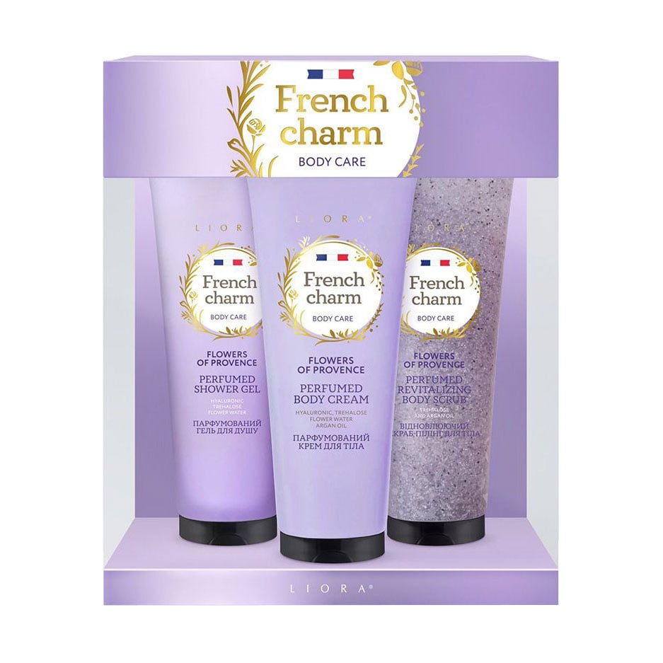

Подарунковий набір жіночий Emotions by Liora Flowers Of Provence (гель для душу, 125 мл + скраб-пілінг для тіла, 125 мл + крем для тіла, 125 мл)