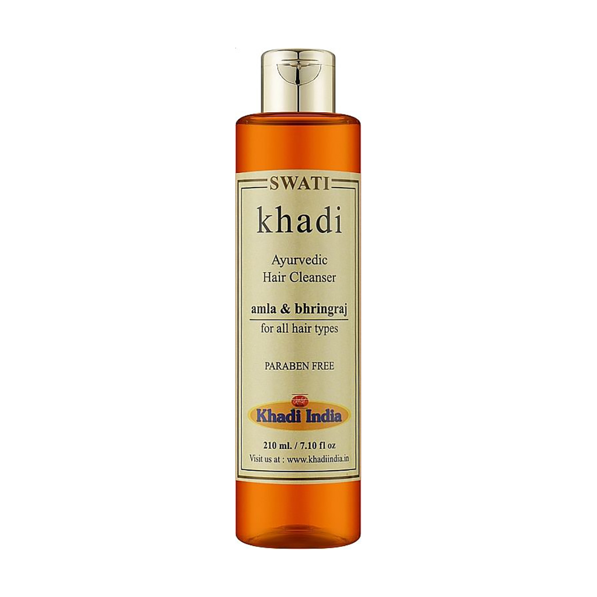 

Шампунь для волосся Khadi Swati Ayurvedic Hair Cleanser, Amla & Bhringraj, 210 мл