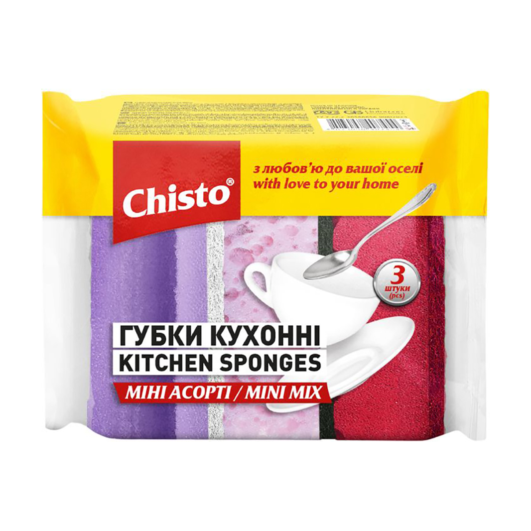 

Губки кухонні Chisto Міні асорті, 3 шт