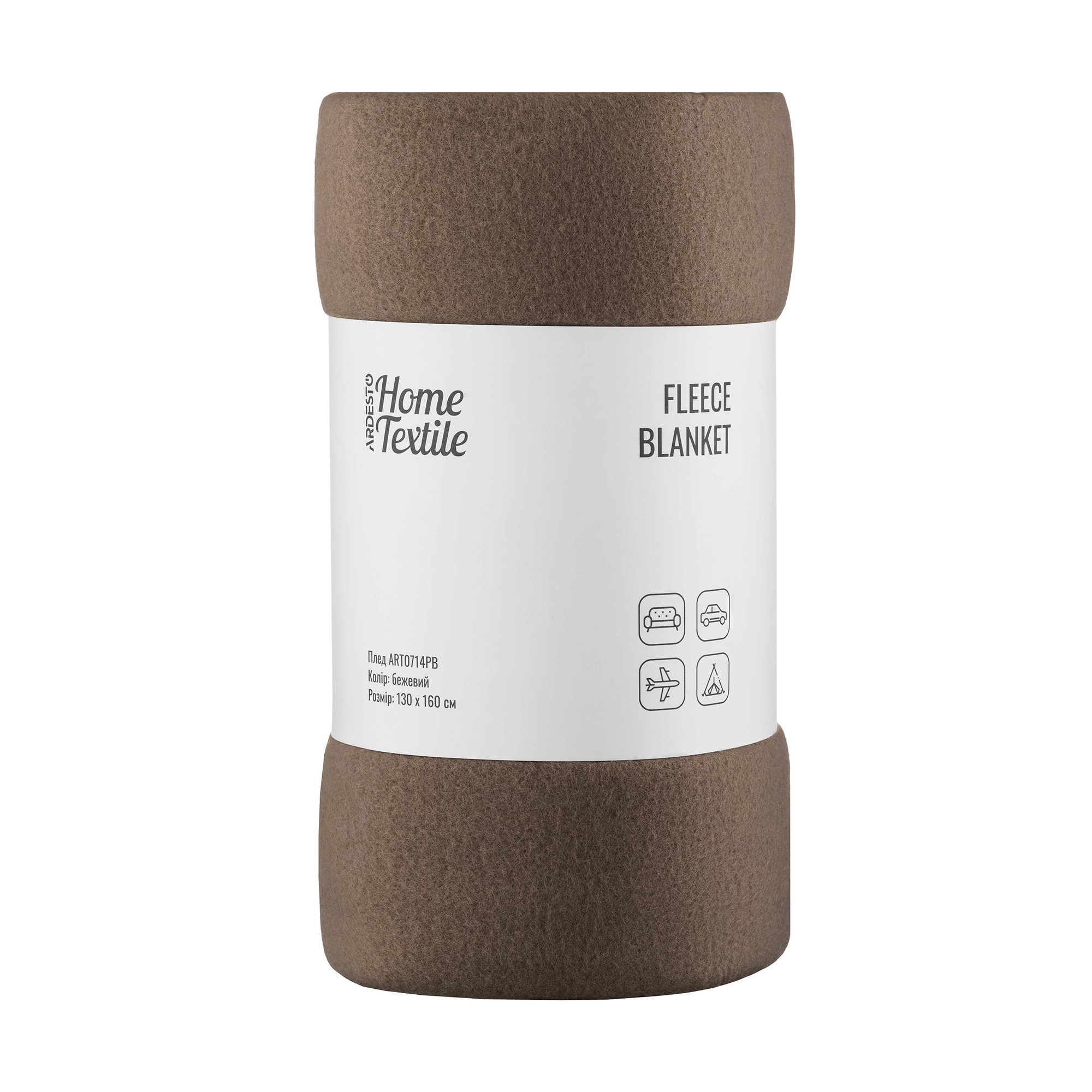 

Плед Ardesto Fleece бежевий, 130*160 см (ART0714PB)