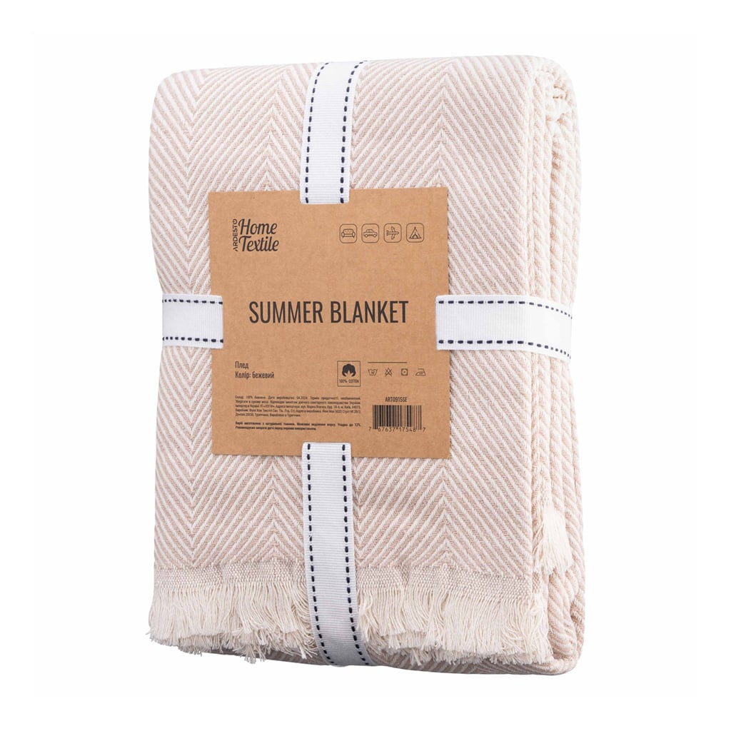 

Плед Ardesto Summer бежевий, 140*190 см (ART0915SE)