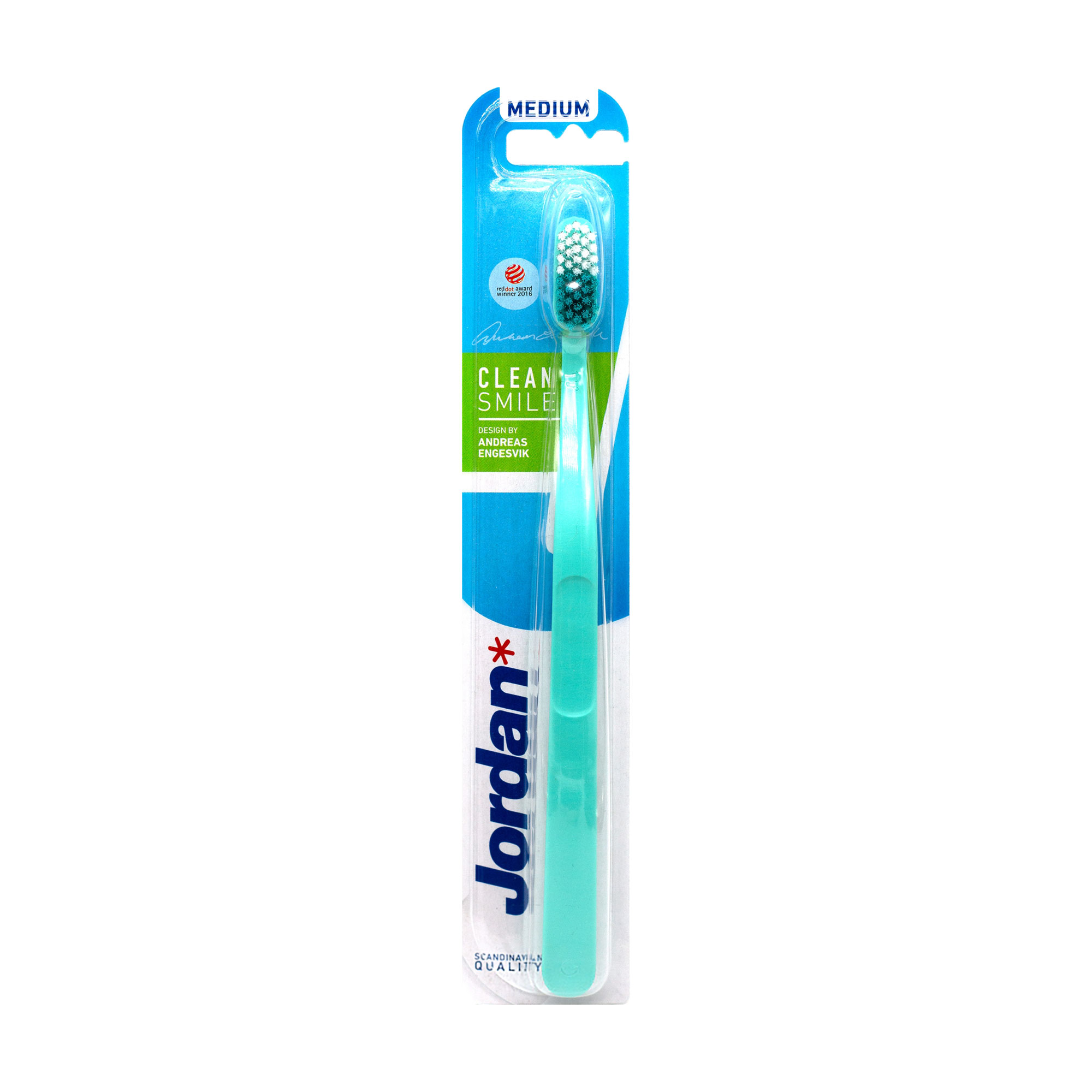 

Зубна щітка Jordan Clean Smile середньої жорсткості, бірюзова, 1 шт