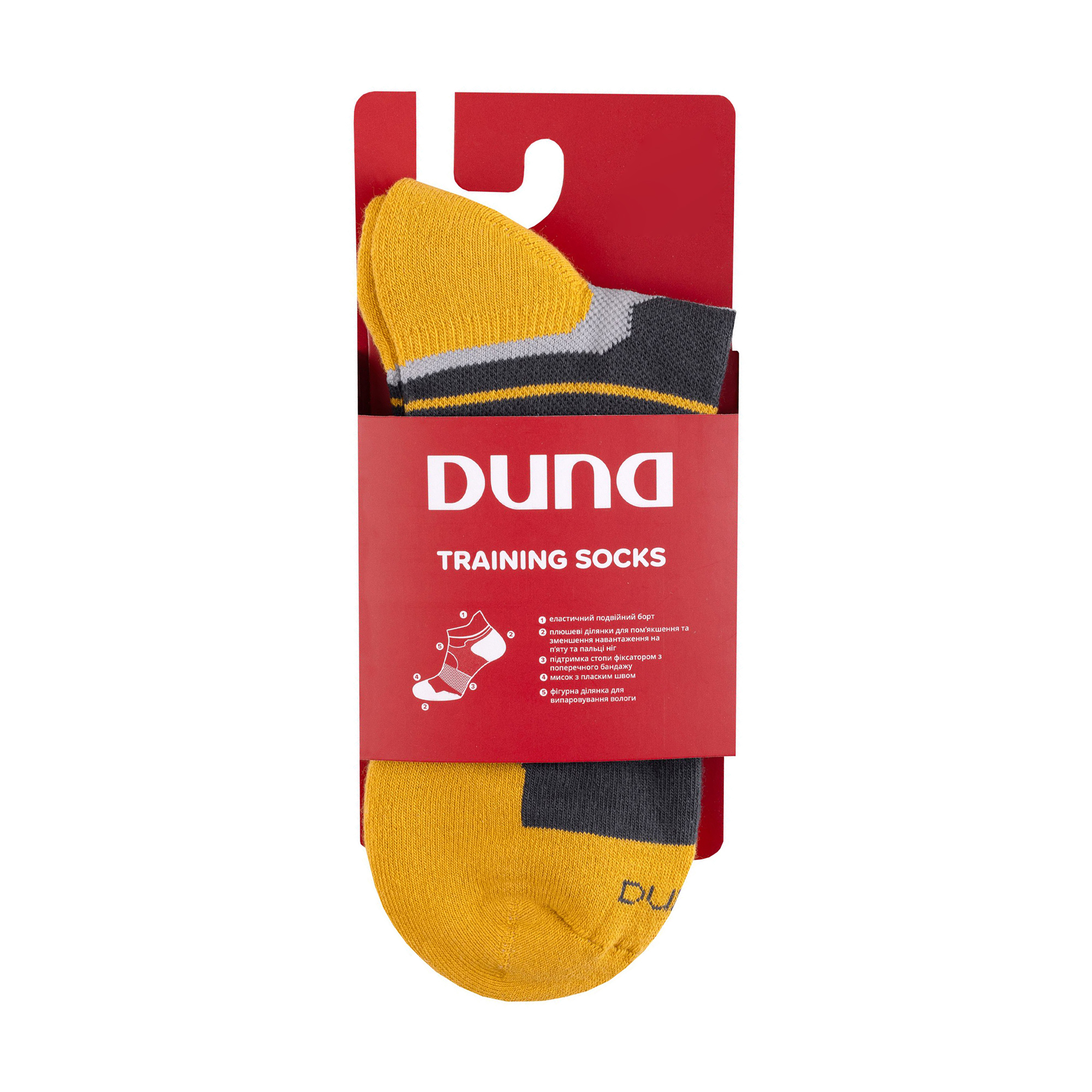 

Шкарпетки універсальні Duna 5673 Active Sport короткі, темно-сірі, розмір 24-26