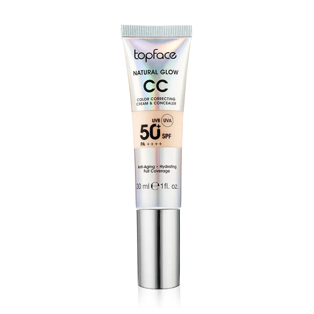 

Тональний СС-крем для обличчя TopFace Natural Glow CC Color Correcting Cream & Concealer, SPF 50+ PA++++, 005, 30 мл
