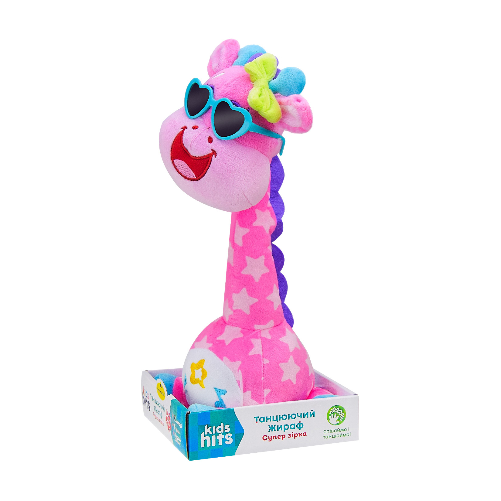 

Музична м'яка інтерактивна іграшка Kids Hits Жираф, 11*34*14 см (KH37-002)