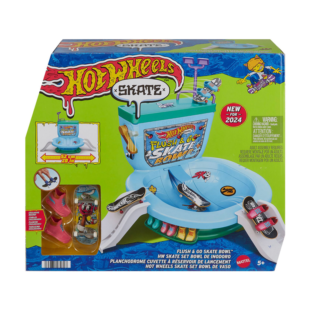 

Ігровий набір Hot Wheels Скейтборд-парк Змиваймося, від 5 років, 12*36*33 см, 3 елементи (HXL16)
