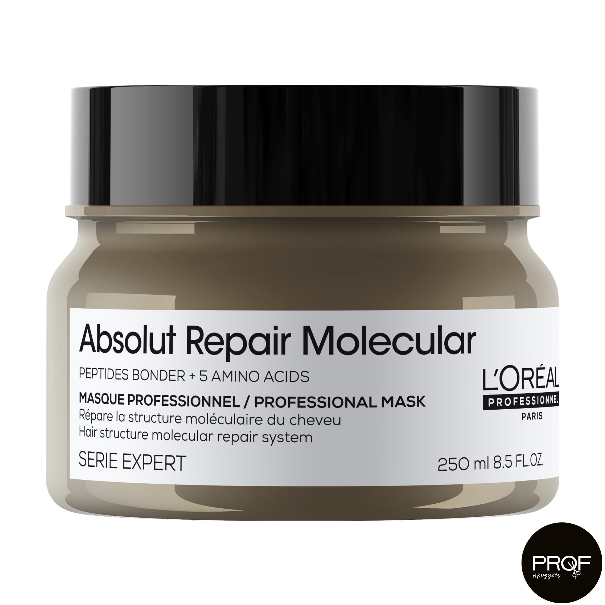 

Концентрована змивна маска L'Oreal Professionnel Absolut Repair Molecular Professional Rinse-off Mask для молекулярного відновлення структури пошкодженого волосся, 250 мл