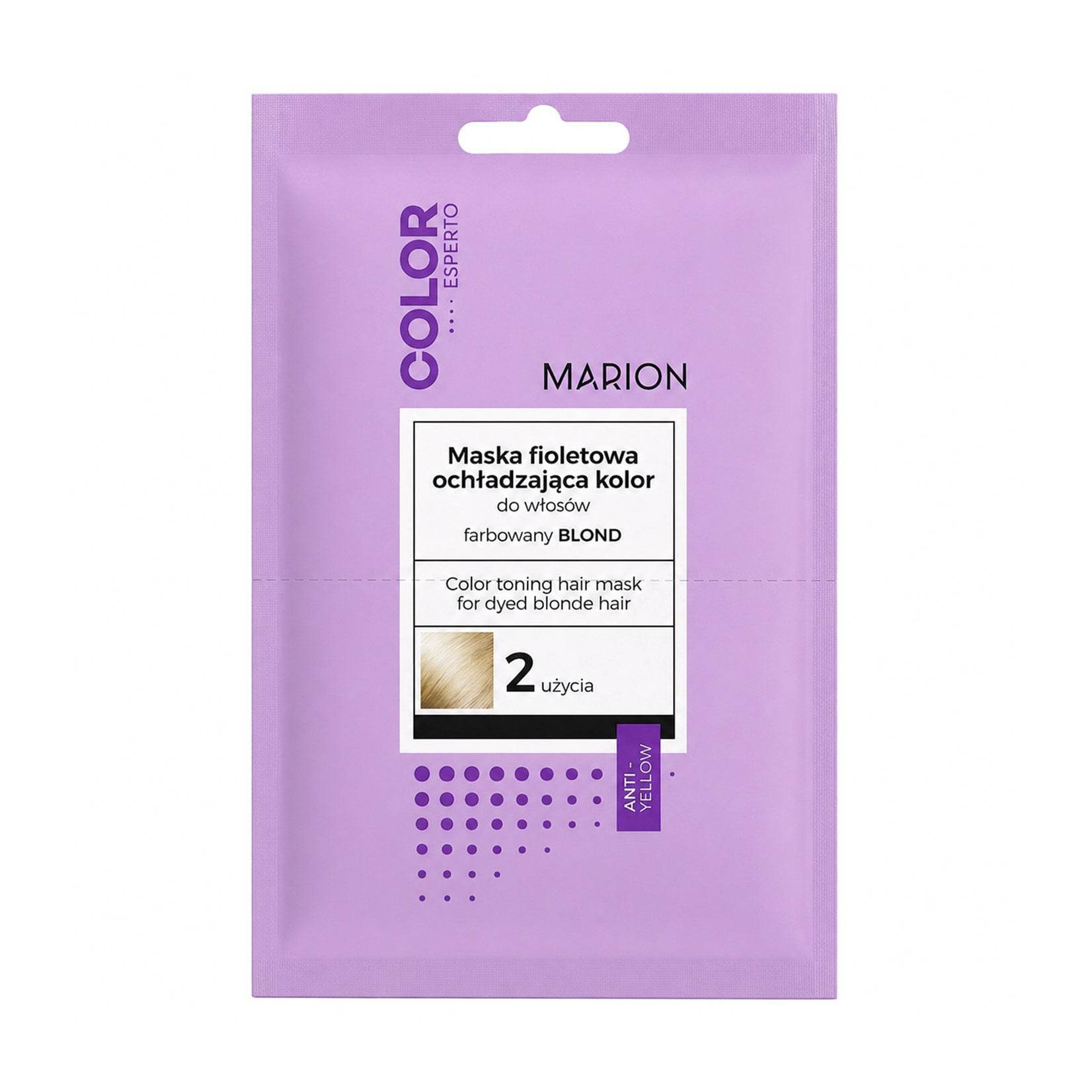 Тонувальна маска Marion Color Esperto Color Toning Violet для нейтралізації жовтизни волосся відтінків блонд, 2*20 мл