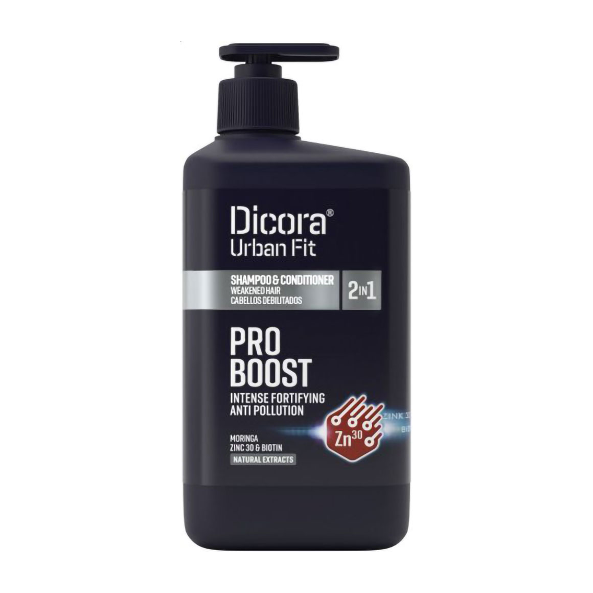 

Шампунь-кондиціонер Dicora Urban Fit Pro Boost Shampoo & Conditioner 2 in 1 для ослабленого волосся, 800 мл