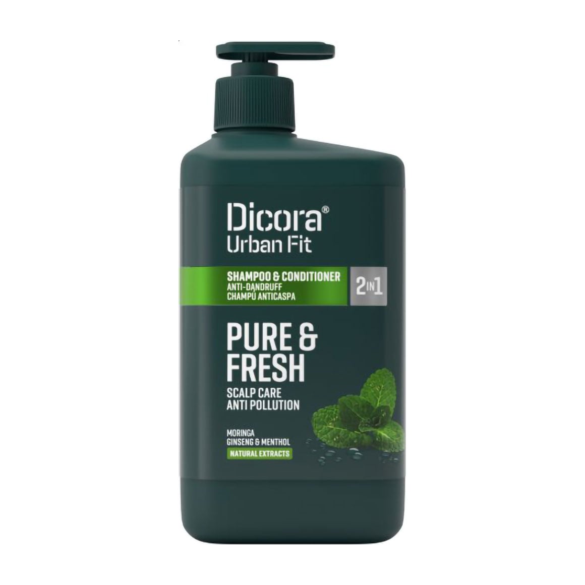 

Шампунь-кондиціонер Dicora Urban Fit Pure & Fresh Shampoo & Conditioner 2 in 1 проти лупи, 800 мл