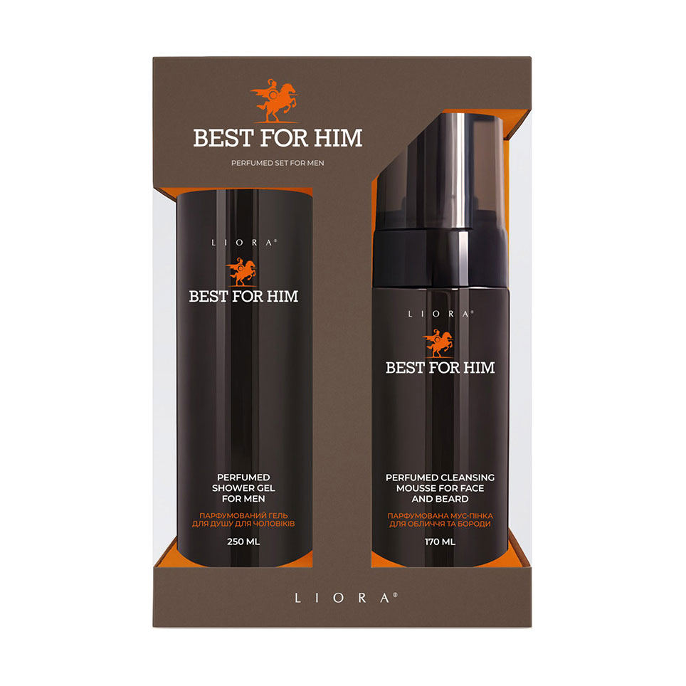 

Уцінка! Косметичний набір чоловічий Liora Best For Him (гель для душу, 250 мл + мус-пінка для обличчя та бороди, 170 мл)