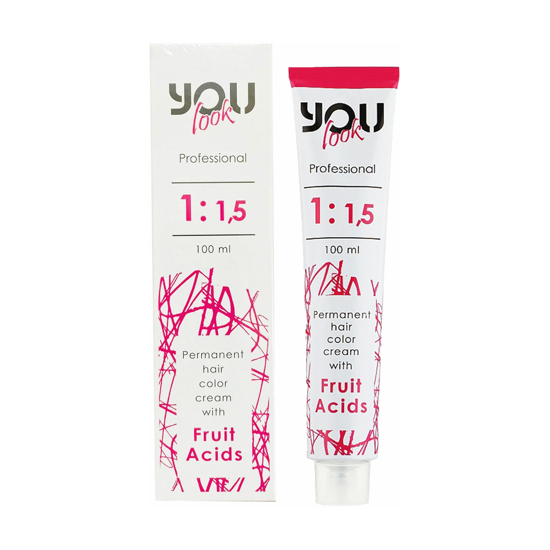 

Перманентна крем-фарба для волосся You Look Professional 1:1.5, 9.11 Дуже світлий блонд насичено-попелястий, 100 мл