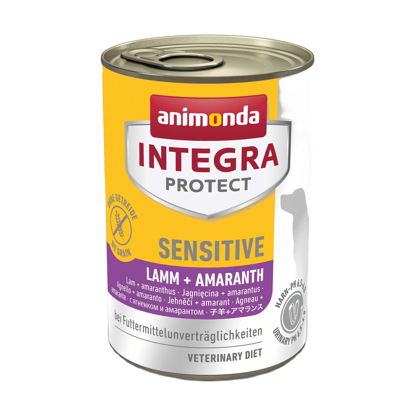 

Вологий корм для собак Animonda Integra Protect Sensitive Lamb + Amaranth при харчовій непереносимості, з ягням та амарантом, 400 г