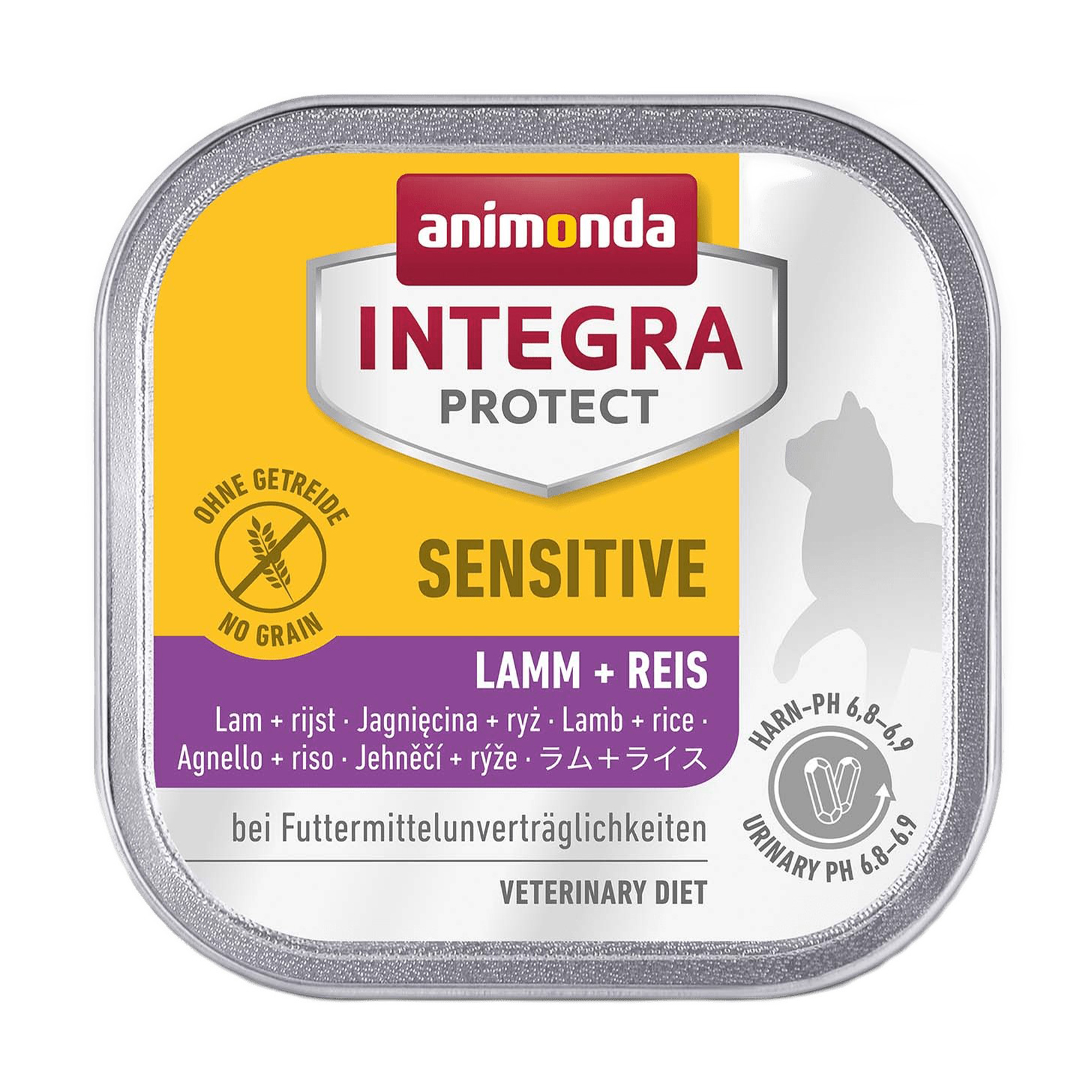 

Вологий корм для котів Animonda Integra Protect Sensitive Lamb + Rice при харчовій непереносимості, з ягням та рисом, 100 г