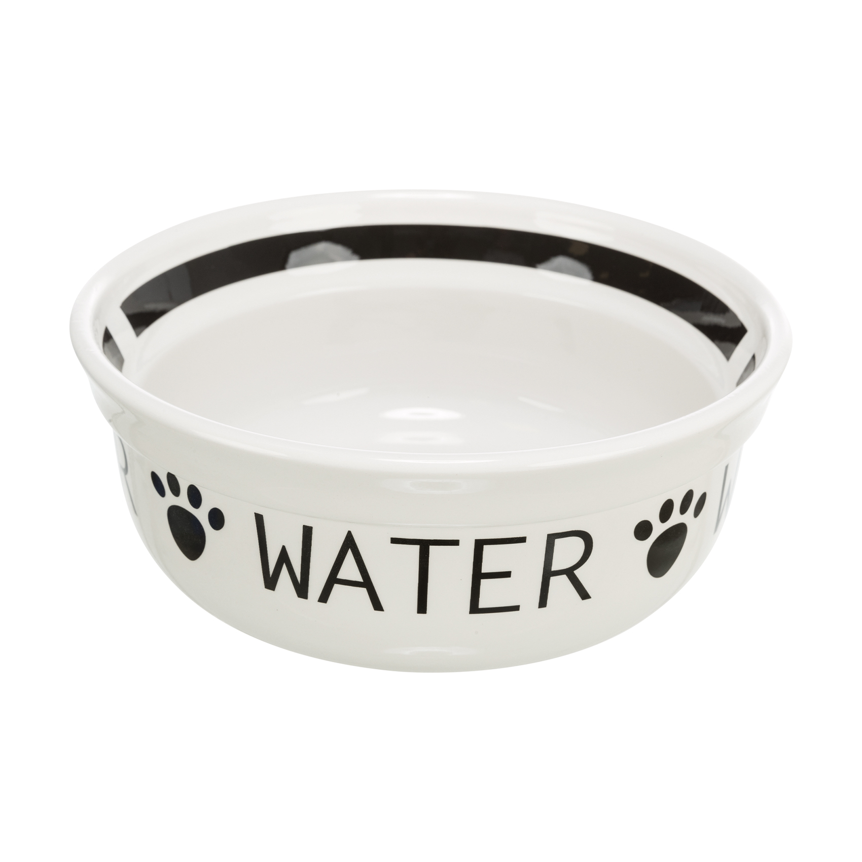 

Миска для собак Trixie Water керамічна, біло-чорна, 15 см, 600 мл (24486)