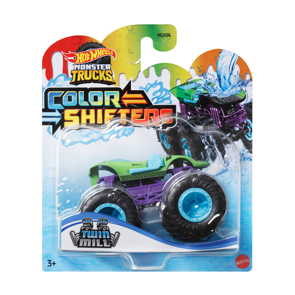 

Машинка-позашляховик Hot Wheels Monster Trucks Twin Mill, зелений, Зміни колір, від 3 років (HGX06)