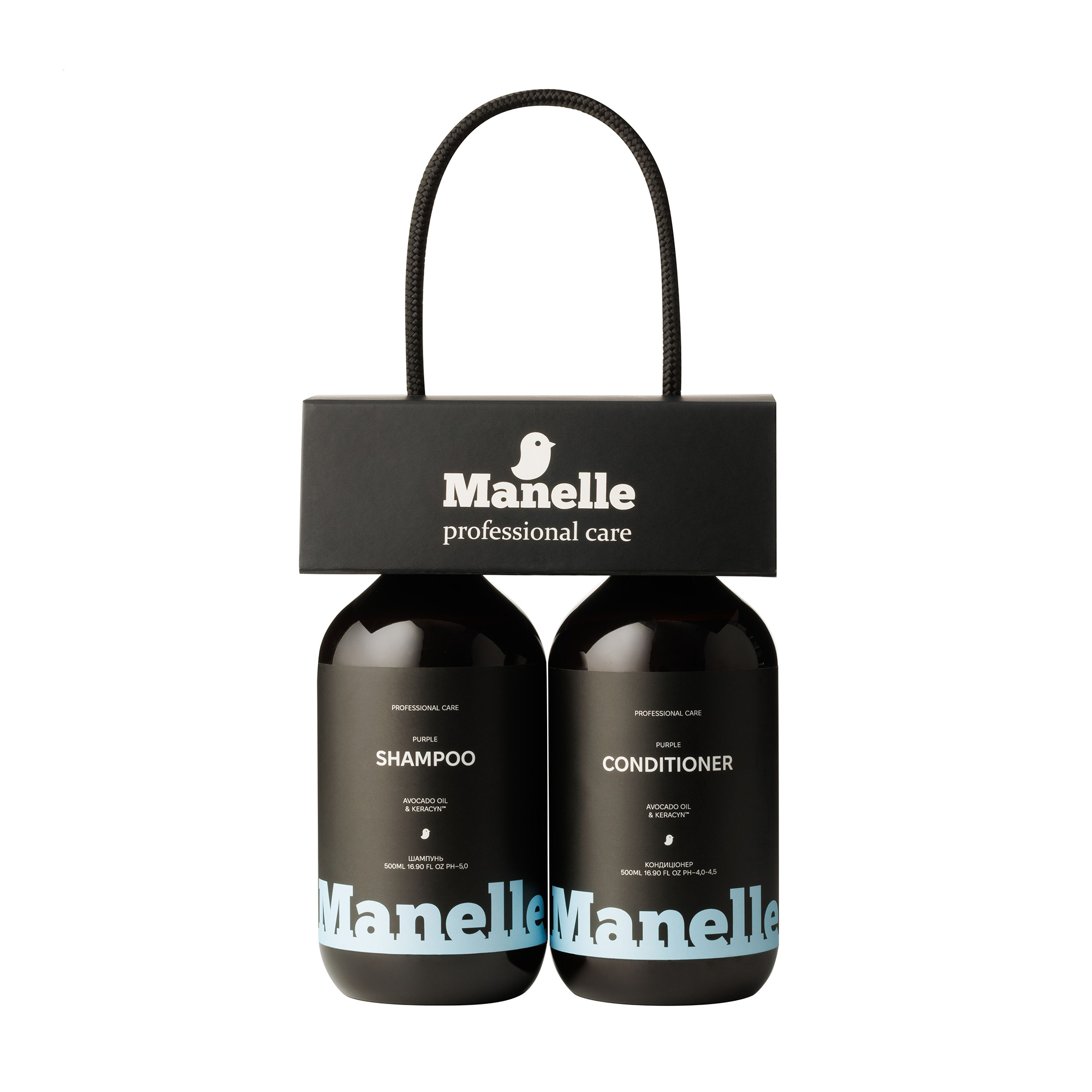 

Уцінка! Набір для волосся Manelle Professional Care Avocado Oil & Keracyn (шампунь, 500 мл + кондиціонер, 500 мл)