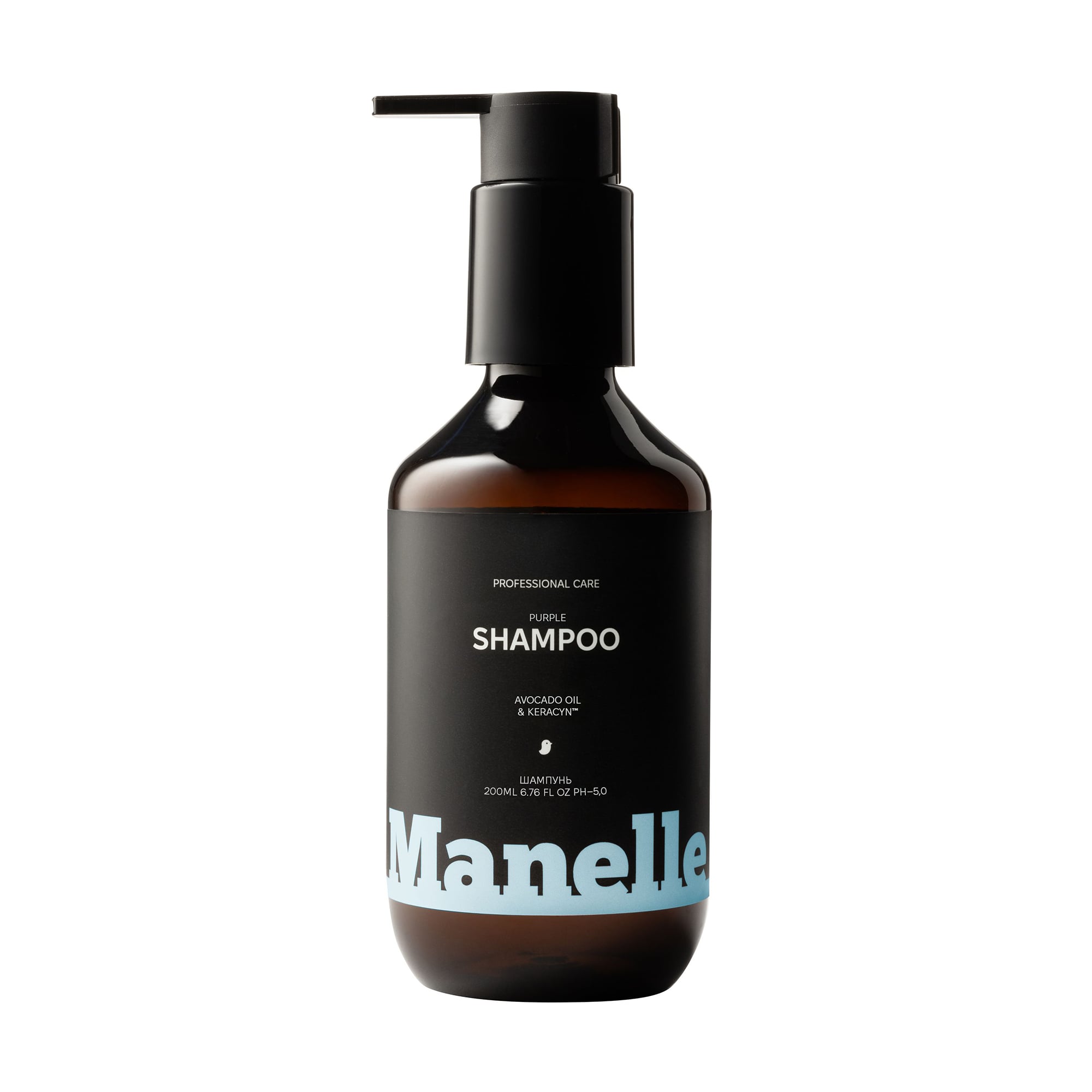 

Уцінка! Тонувальний шампунь Manelle Professional Care Avocado Oil & Keracyn Shampoo для нейтралізації жовтизни світлого волосся, 200 мл
