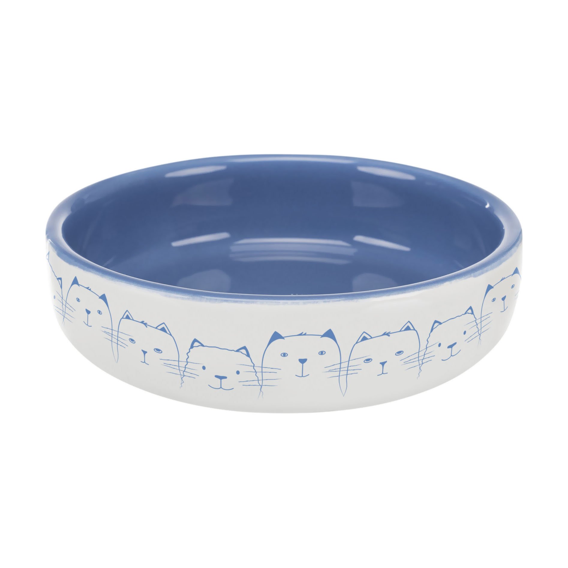 

Миска для кішок коротконосих порід Trixie керамічна, синьо-біла, 15 см, 300 мл (24770)