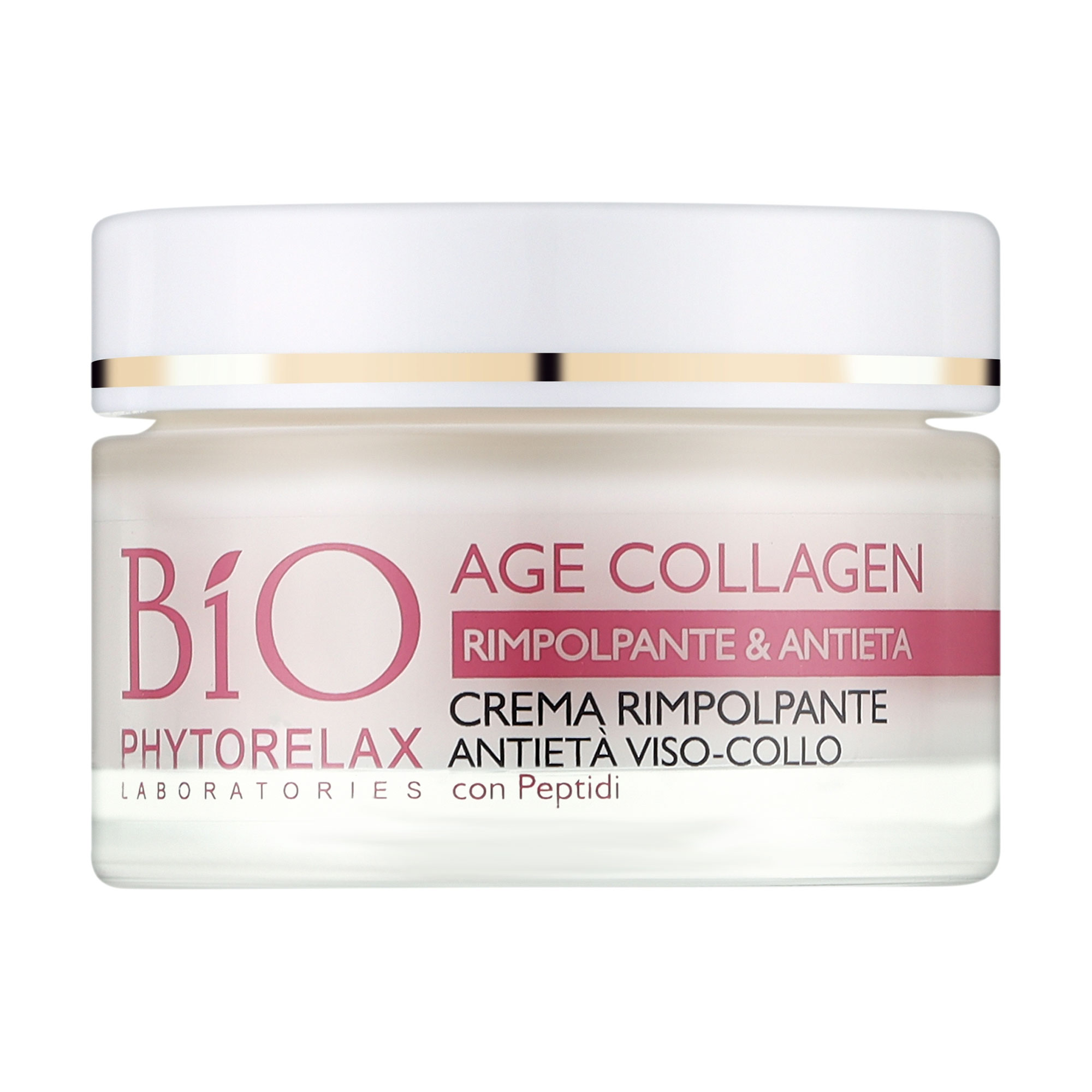 

Антивіковий крем для обличчя та шиї Phytorelax Laboratories Age Collagen Anti-Aging Plumping Face & Neck Cream із колагеном та пептидами, 50 мл