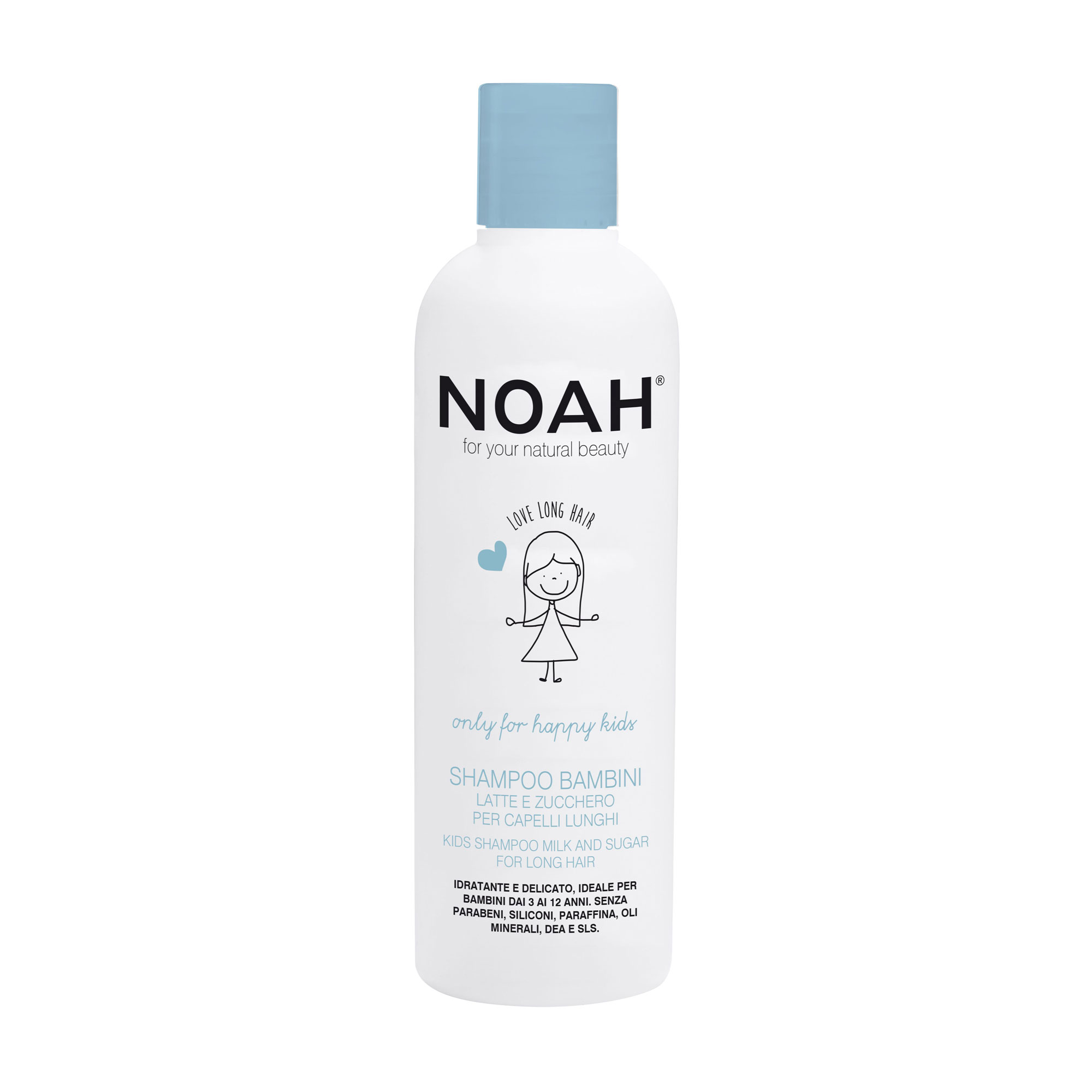

Дитячий шампунь NOAH Kids Shampoo Milk And Sugar For Long Hair для довгого волосся, з молоком та цукром, 250 мл