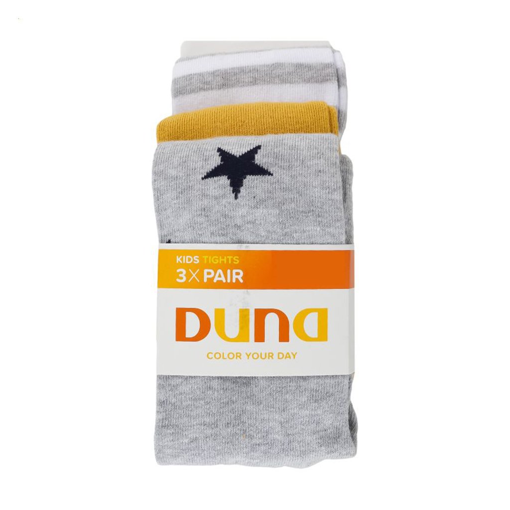 

Набір дитячих колготок Duna 1095, світло-сірі, розмір 122-128, 3 пари