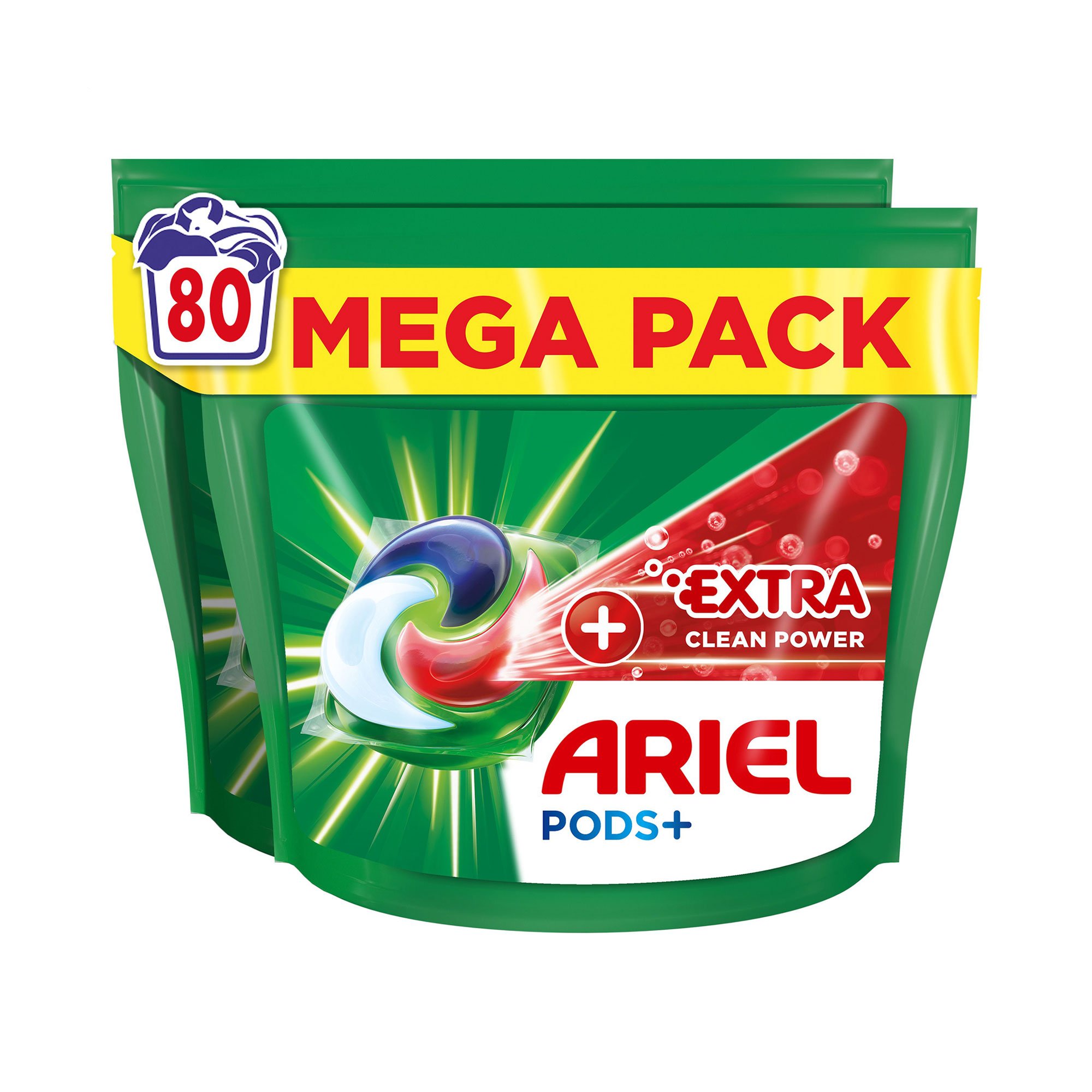 

Капсули для прання Ariel Pods+ Extra Clean Power Сила екстраочищення, 80 циклів прання, 80 шт