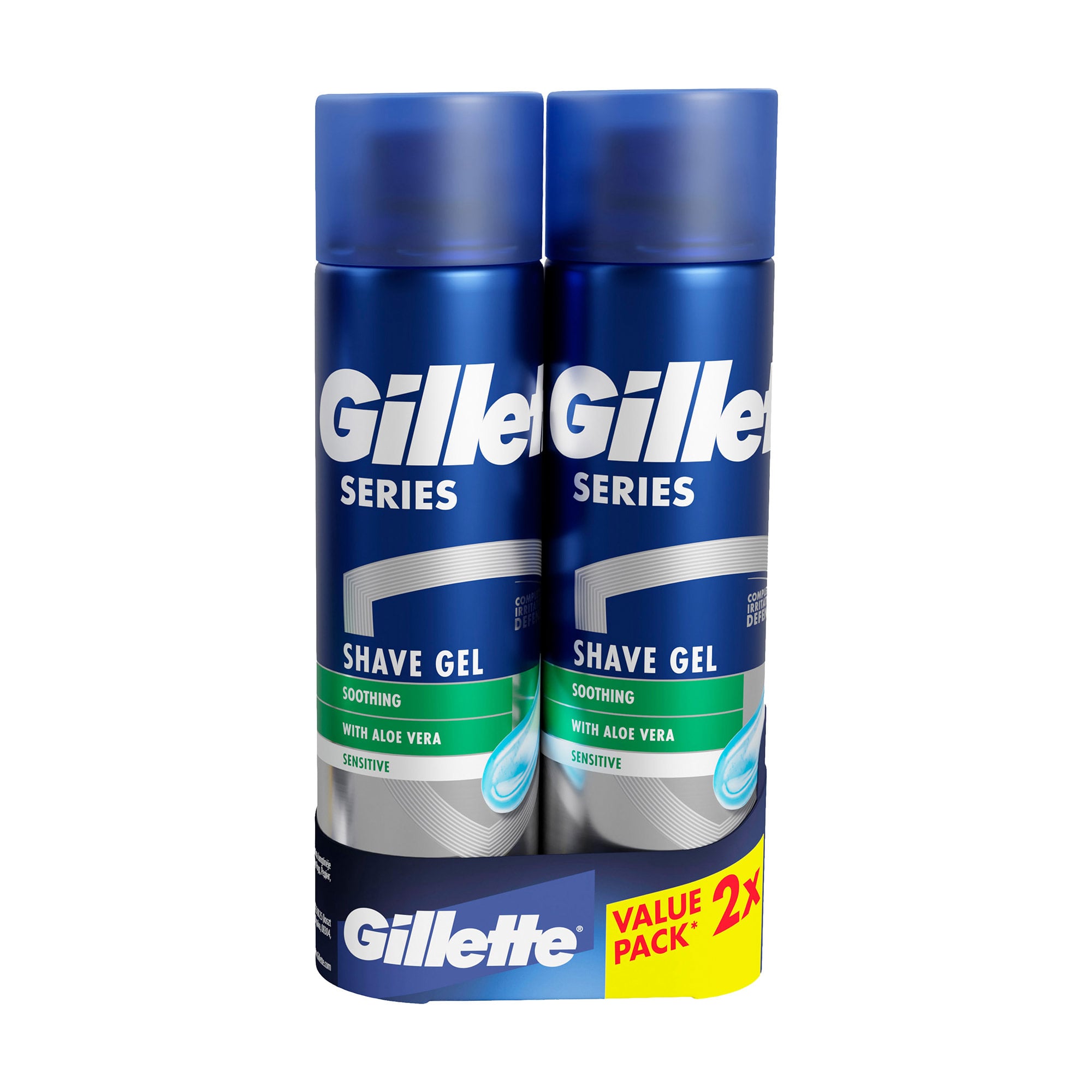 

Гель для гоління Gillette Series для чутливої ​​шкіри, з алое вера, 2*200 мл