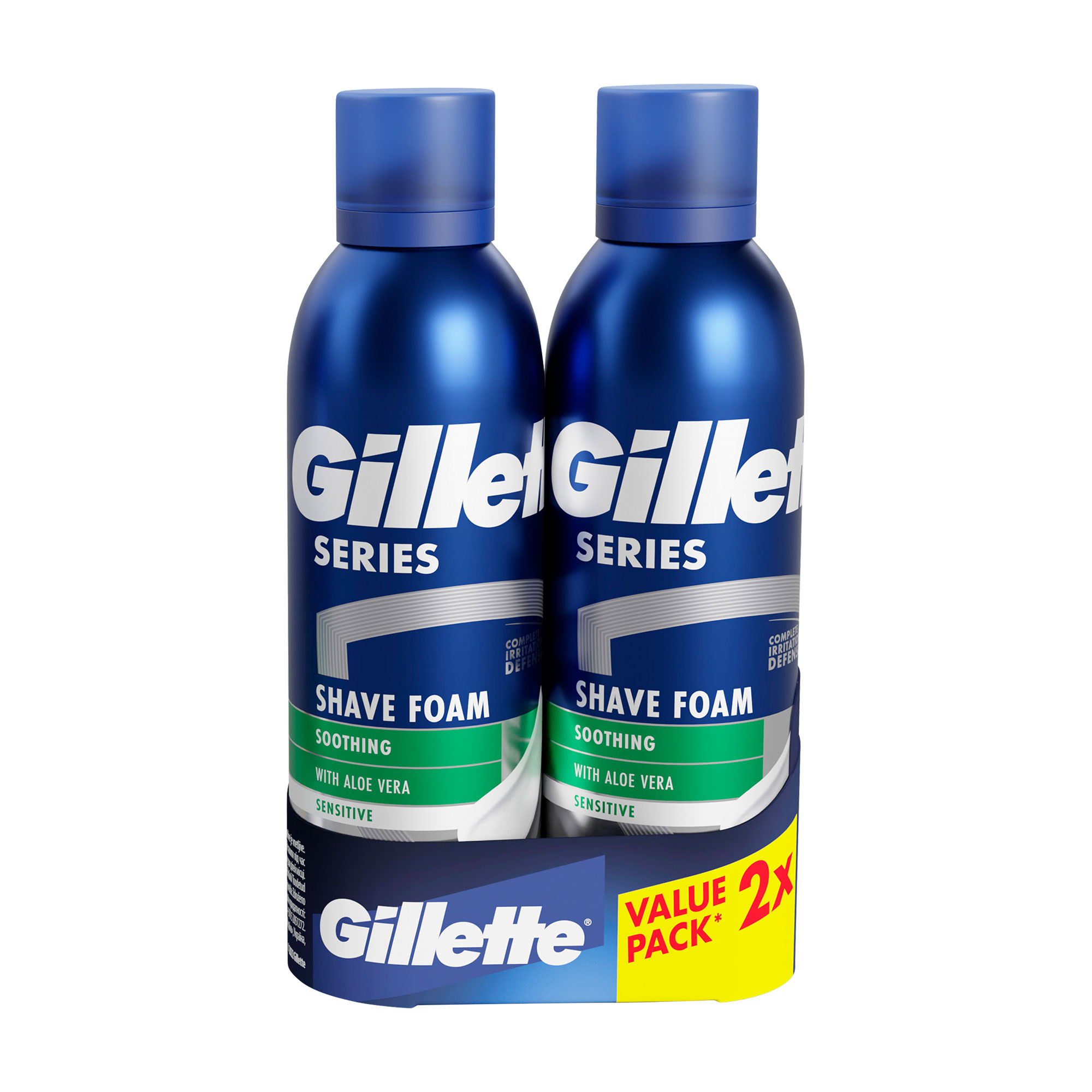 

Піна для гоління Gillette Series для чутливої ​​шкіри, з алое вера, 2*200 мл